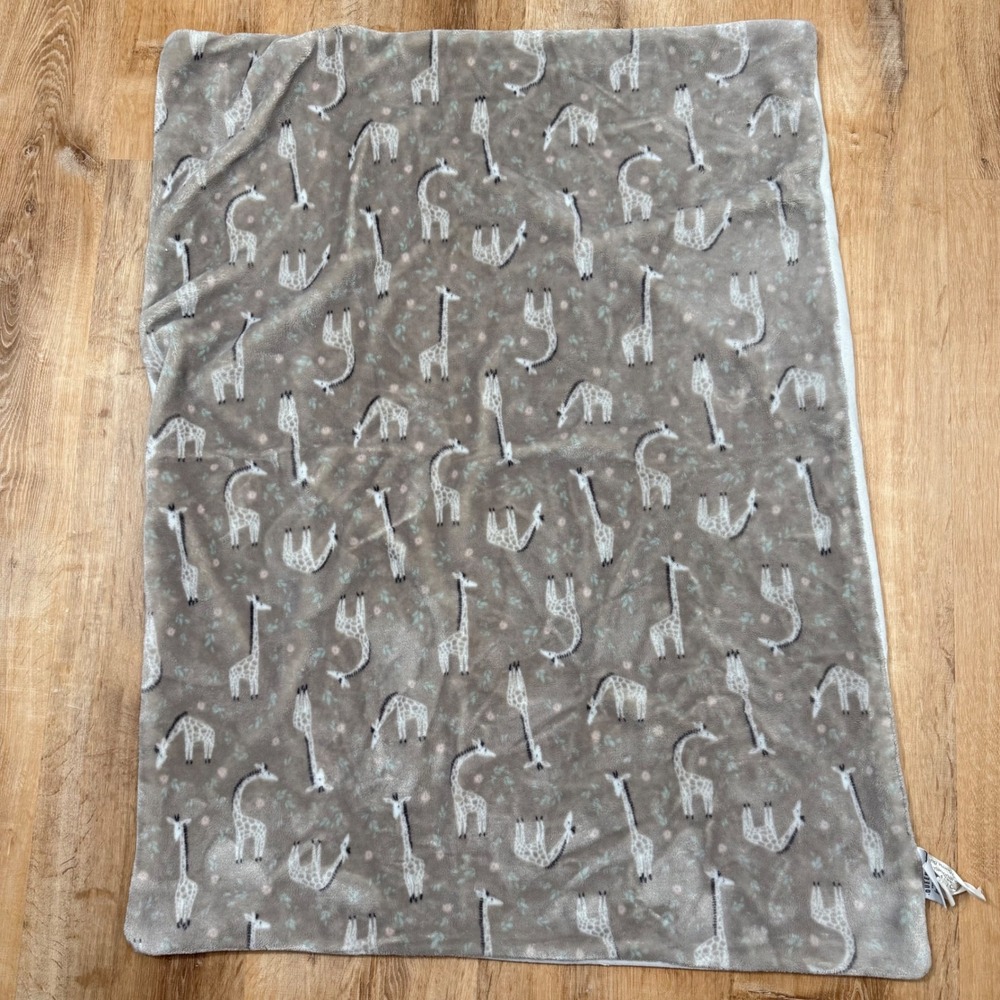 Queenwest Trading Giraffe Baby Blanket Soft Plush Toddler Nursery Beige‎ Floral